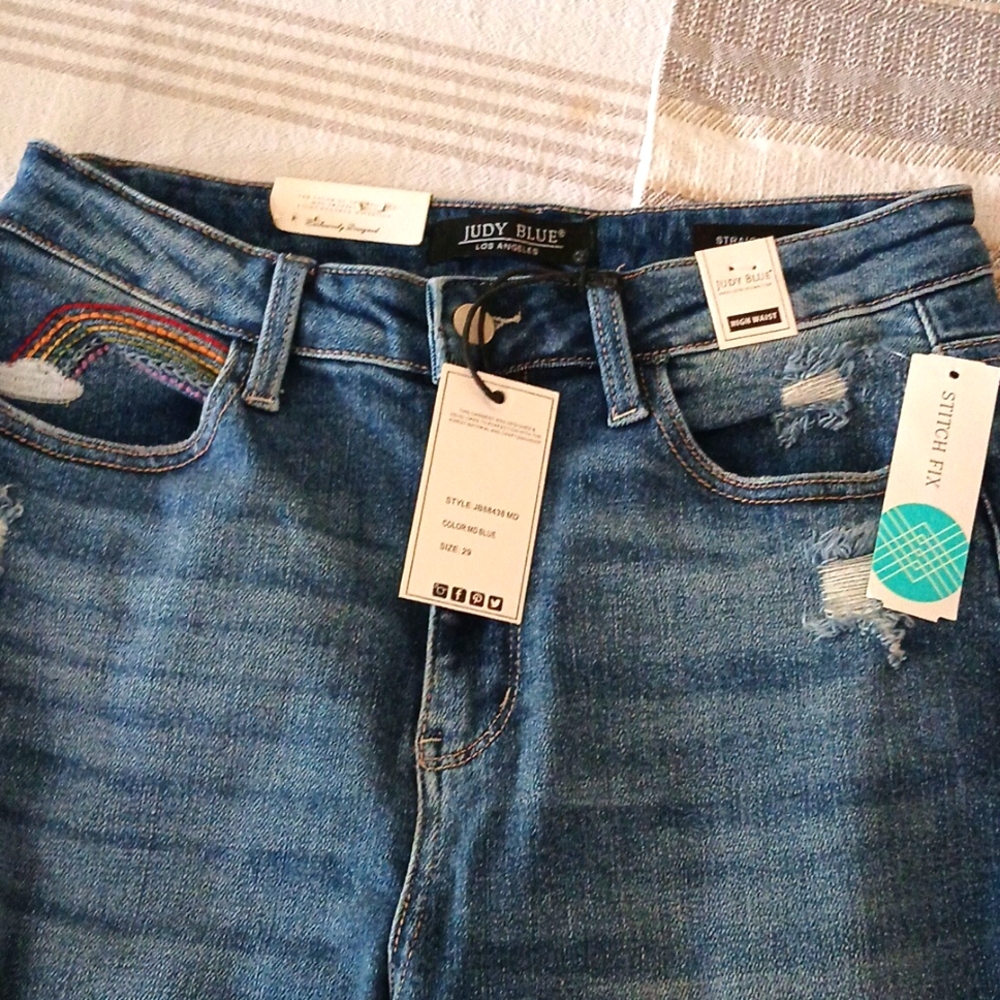Judy blue high waisted straight leg jeans